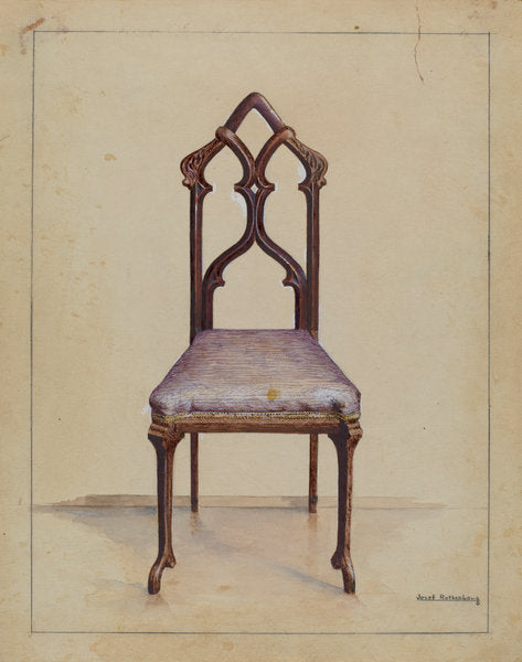 Side Chair by Joseph Rothenberg (American, active c. 1935), 16X12"(A3)Poster Print