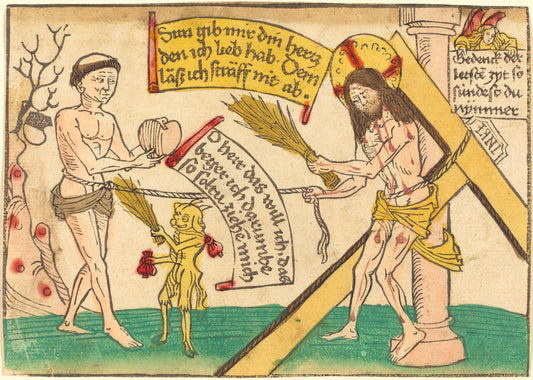 1480/1490 by German 15th Century (Jesus Attracting the Faithful to Heart), 16X12"(A3)Poster Print