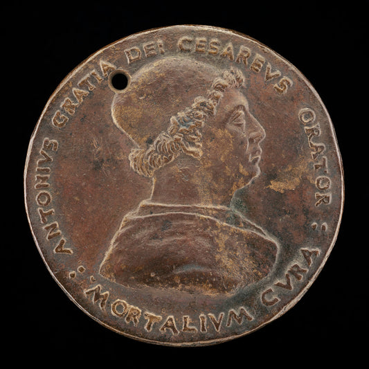 Antonio Gratiadei, died 1491, Imperial Envoy [obverse] by Bertoldo di Giovanni (Italian, c. 1430/1440 - 1491), 16X12"(A3)Poster Print