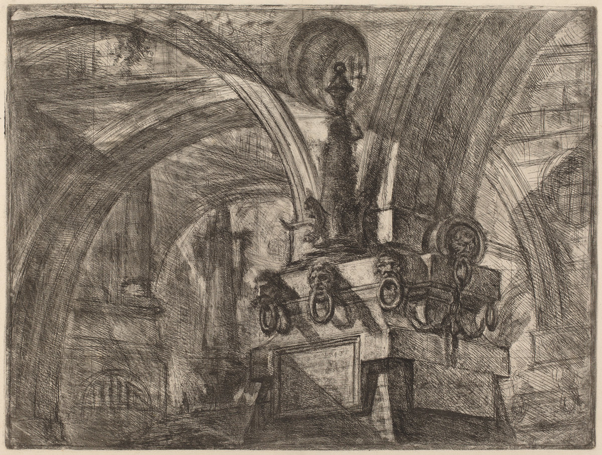 The Pier with a Lamp by Giovanni Battista Piranesi (Italian, 1720 - 1778), 16X12"(A3)Poster Print