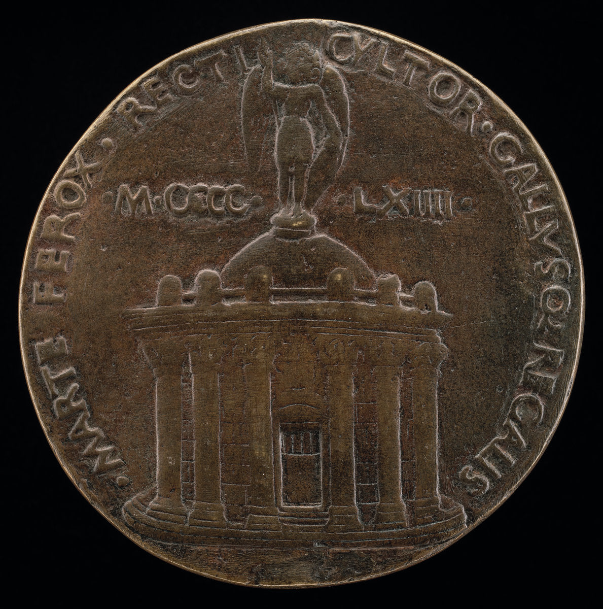 Temple Surmounted by Figure of Saint Michael [reverse] by Francesco Laurana (Dalmatian, 1420/1425 - 1502), 16X12"(A3)Poster Print