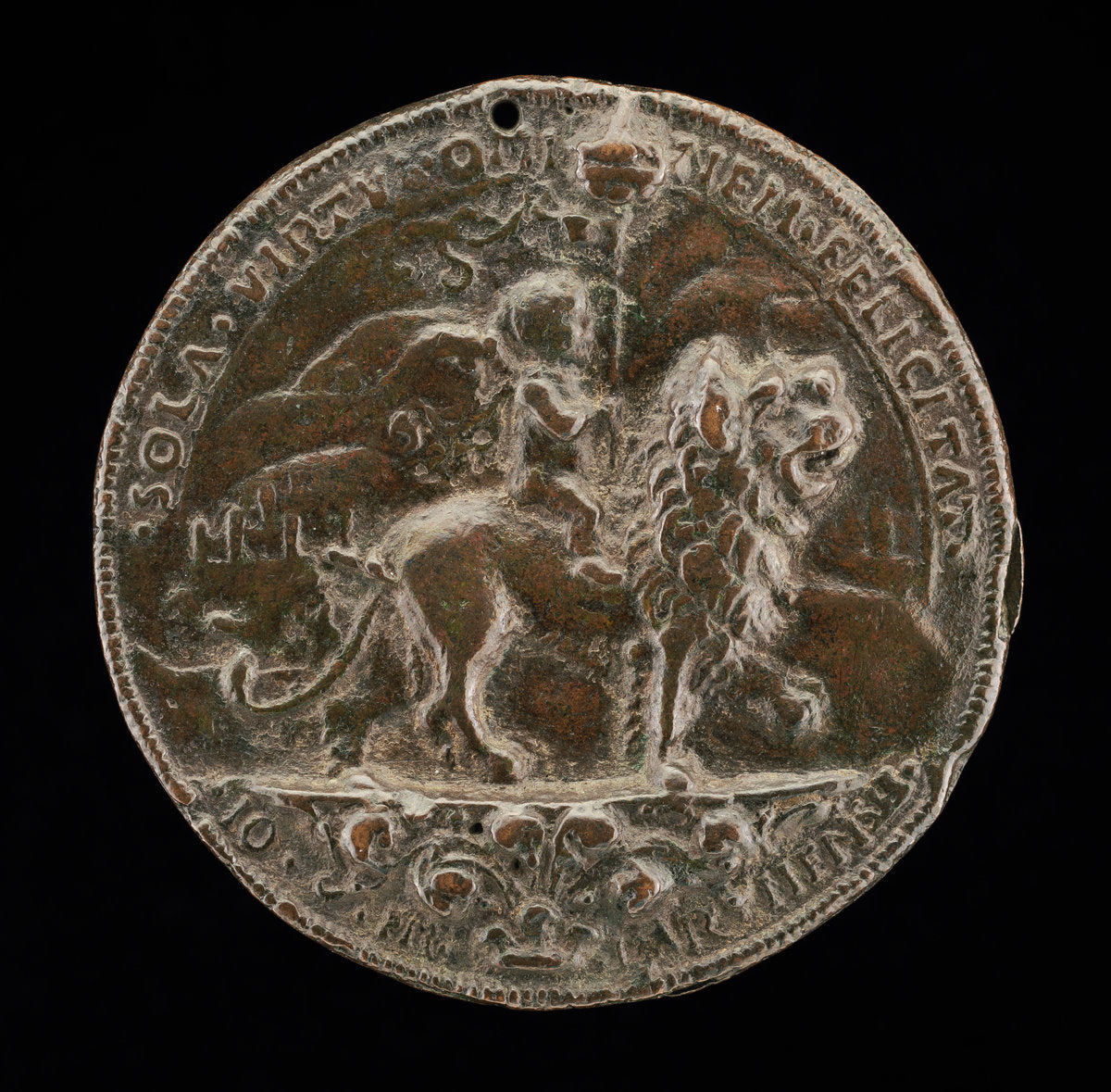 A Child on a Lion by Gianfrancesco Enzola (Parmese, active 1455/1478), 16X12"(A3)Poster Print