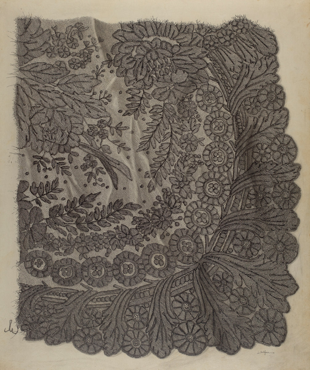 Black Lace by Helen Balfour (American, active c. 1935), 16X12"(A3)Poster Print