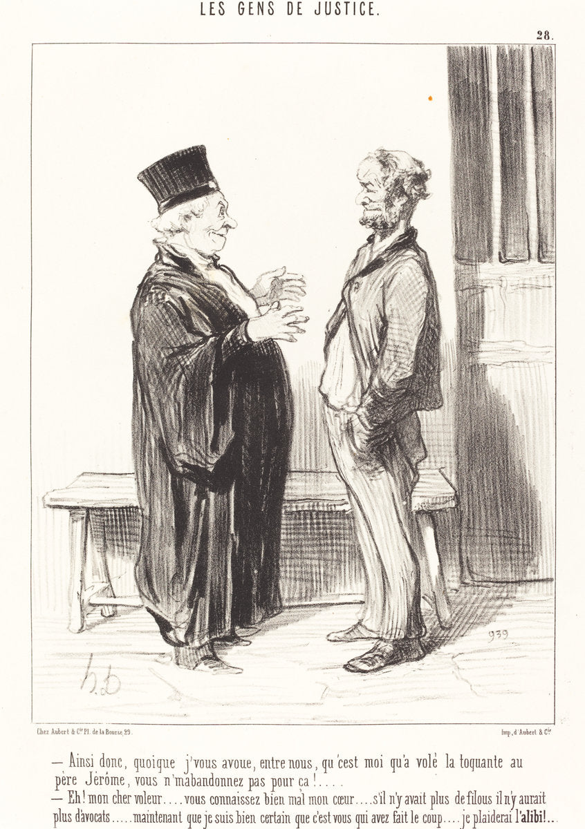 Ainsi donc, quoique j'vous avoue... by Honoré Daumier (French, 1808 - 1879), 16X12"(A3)Poster Print
