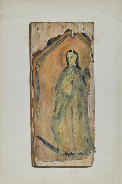 Santo (Lady of Guadaloupe) by Carl O'Bergh (American, 1911 - 1978), 16X12"(A3)Poster Print