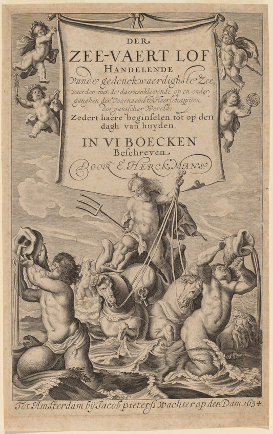 Title Page by Willem Basse (Dutch, 1613 or 1614 - 1672), 16X12"(A3)Poster Print