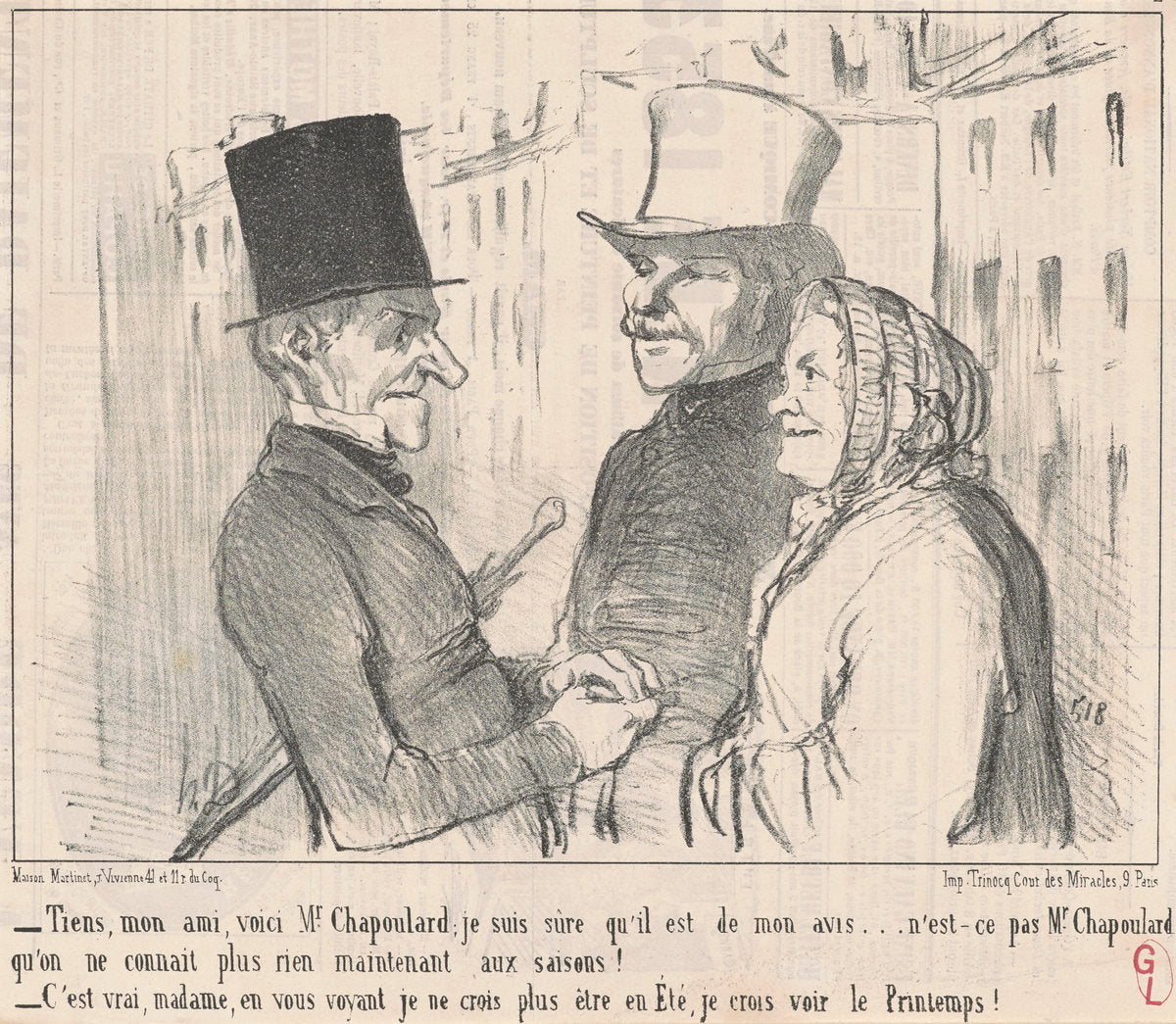 Tiens, mon ami, voici M. Chapoulard ... by Honoré Daumier (French, 1808 - 1879), 16X12"(A3)Poster Print