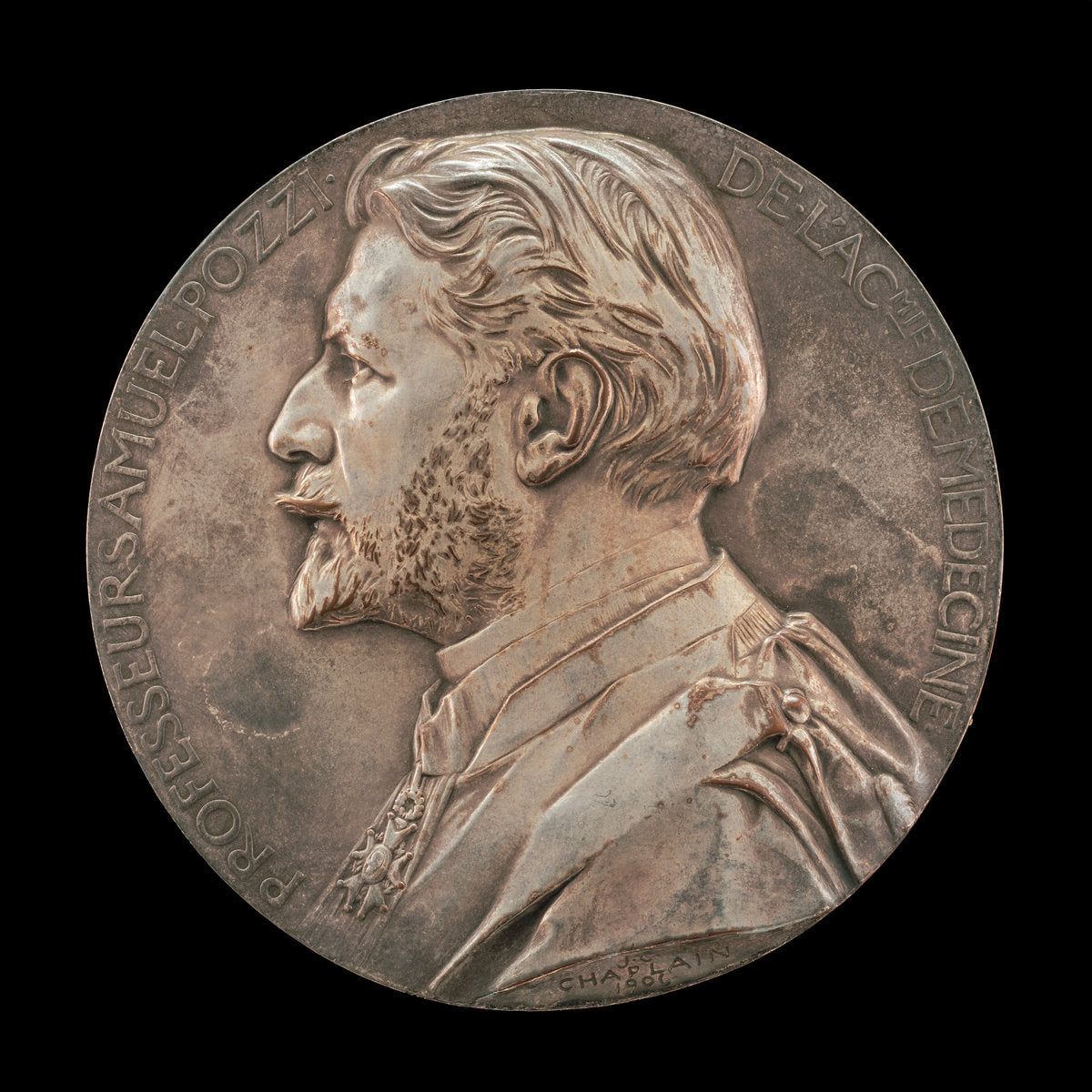 Dr. Samuel Pozzi, 1846-1918, Physician [obverse] by Jules-Clément Chaplain (French, 1839 - 1909), 16X12"(A3)Poster Print