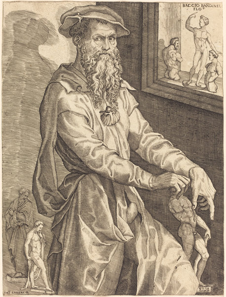 Baccio Bandinelli by Nicolò della Casa (French, active c. 1543 - active 1547), 16X12"(A3)Poster Print