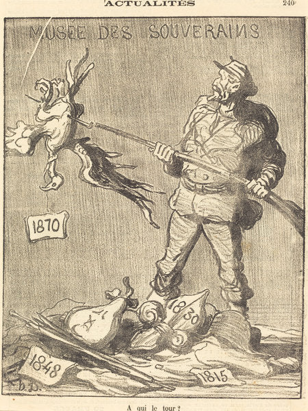 A qui le tour? by Honoré Daumier (French, 1808 - 1879), 16X12"(A3)Poster Print