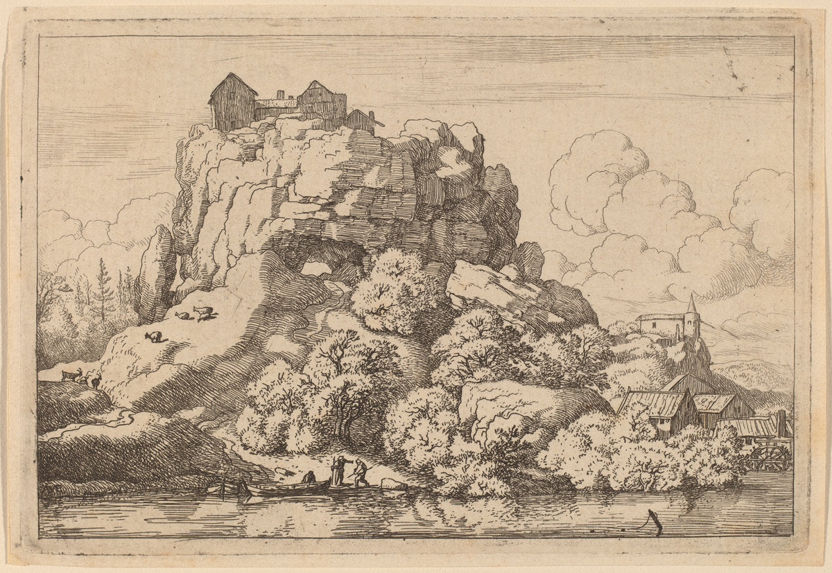 River at the Foot of a High Rock by Allart van Everdingen (Dutch, 1621 - 1675), 16X12"(A3)Poster Print
