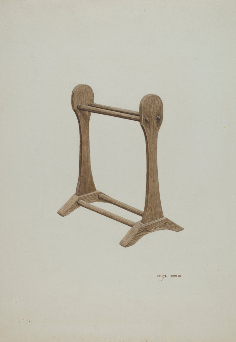 Drying Rack by Mary Hansen (American, active c. 1935), 16X12"(A3)Poster Print