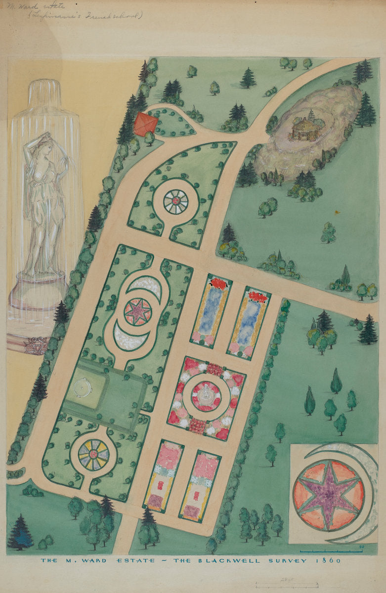 M. Ward Estate by Virginia Richards (American, active c. 1935), 16X12"(A3)Poster Print