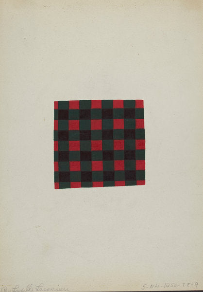 Textile by Lucille Lacoursiere (American, active c. 1935), 16X12"(A3)Poster Print