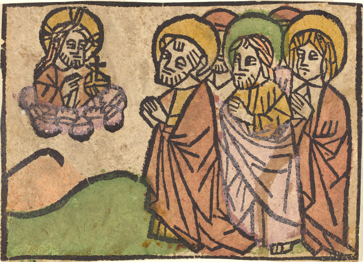 c. 1460/1470 by German 15th Century (Christ Appearing to the Apostles), 16X12"(A3)Poster Print