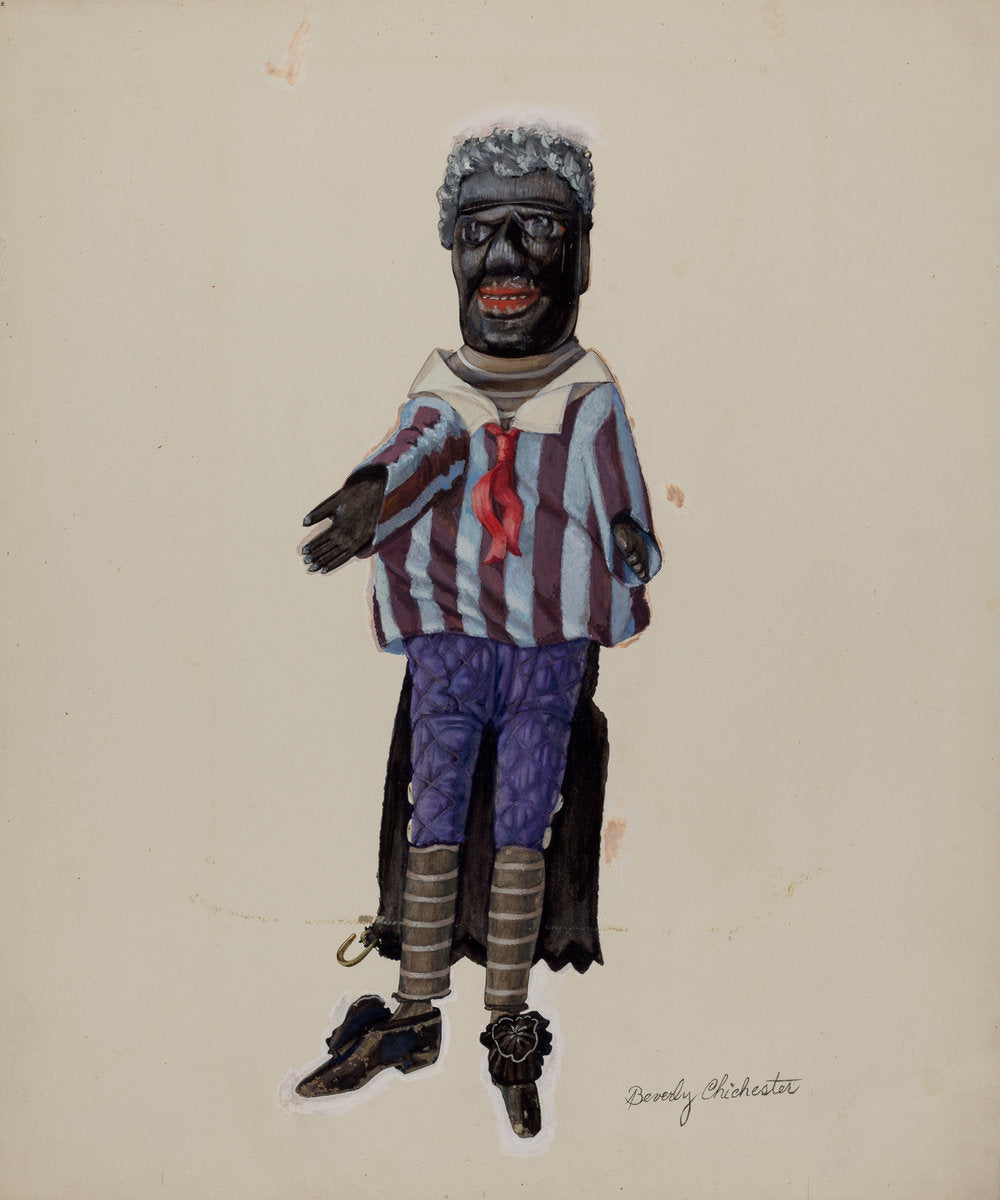 Minstrel Hand Puppet by Beverly Chichester (American, active c. 1935), 16X12"(A3)Poster Print