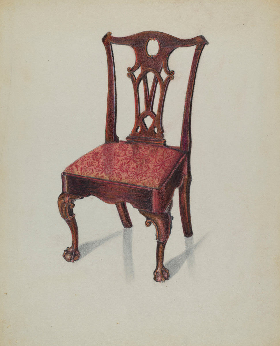 Chair by Ruth Bialostosky (American, active c. 1935), 16X12"(A3)Poster Print