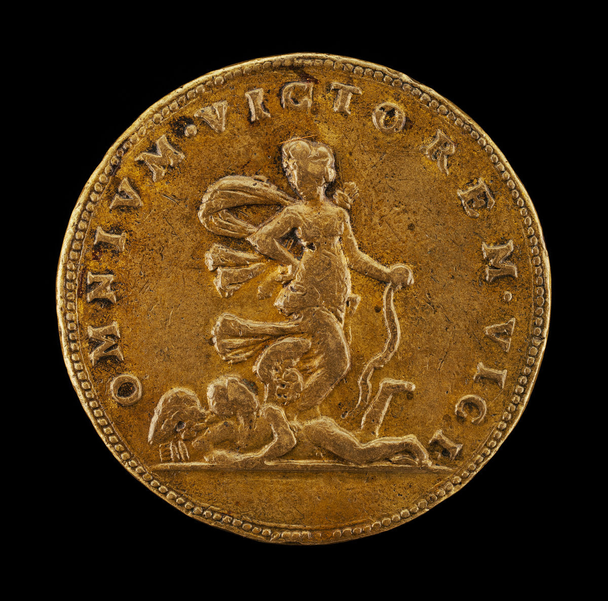 c. 1525 by French 16th Century (Trampling on Cupid [reverse]), 16X12"(A3)Poster Print