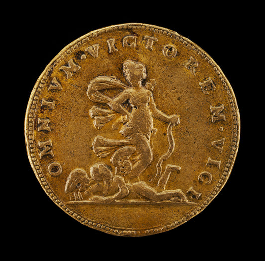c. 1525 by French 16th Century (Trampling on Cupid [reverse]), 16X12"(A3)Poster Print