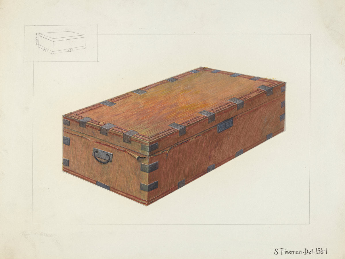 Chest by Samuel Fineman (American, active c. 1935), 16X12"(A3)Poster Print