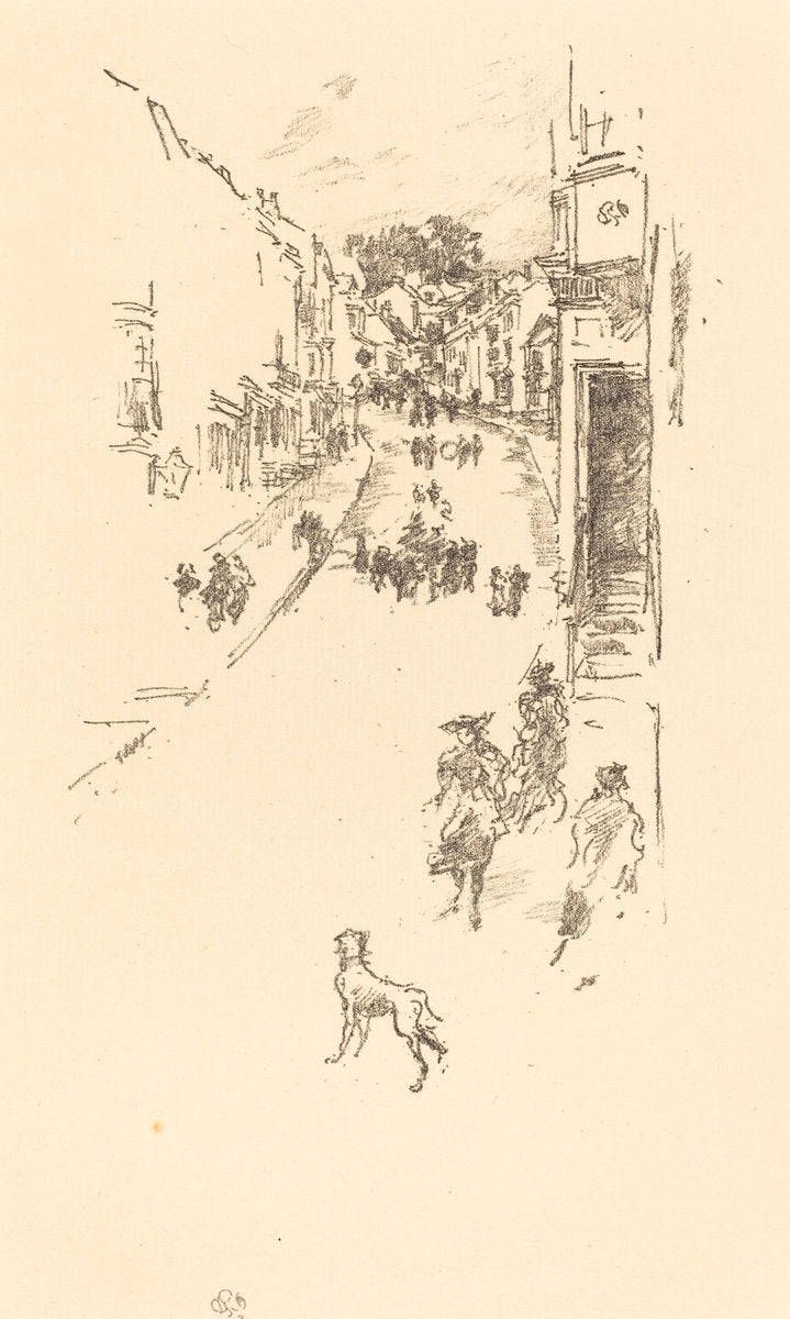 Sunday, Lyme Regis by James McNeill Whistler (American, 1834 - 1903), 16X12"(A3)Poster Print