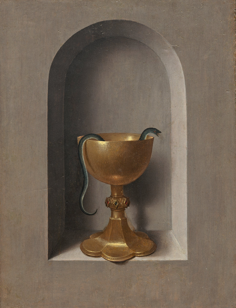 Chalice of Saint John the Evangelist [reverse] by Hans Memling (Netherlandish, active c. 1465 - 1494), 16X12"(A3)Poster Print