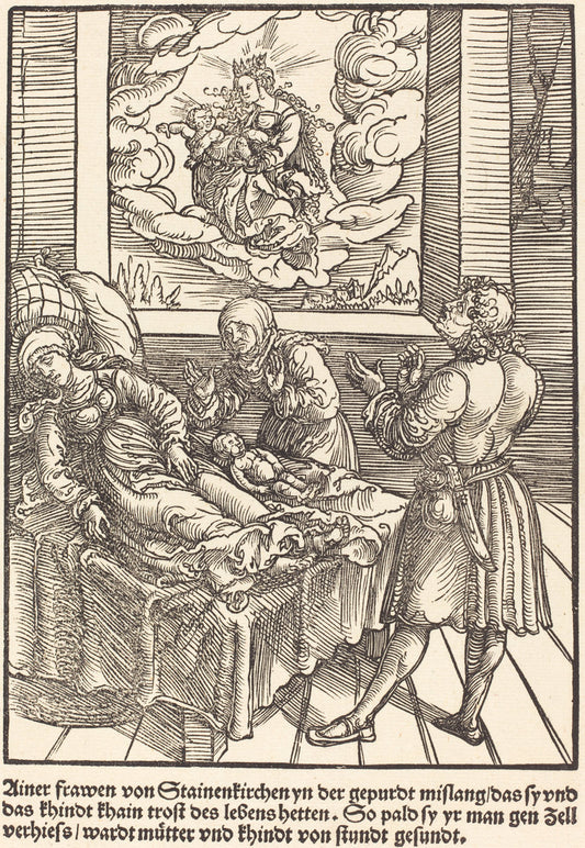 Ainer frawen von Stainerkirchen ... by Master of the Miracles of Mariazell (German, active early 16th century), 16X12"(A3)Poster Print