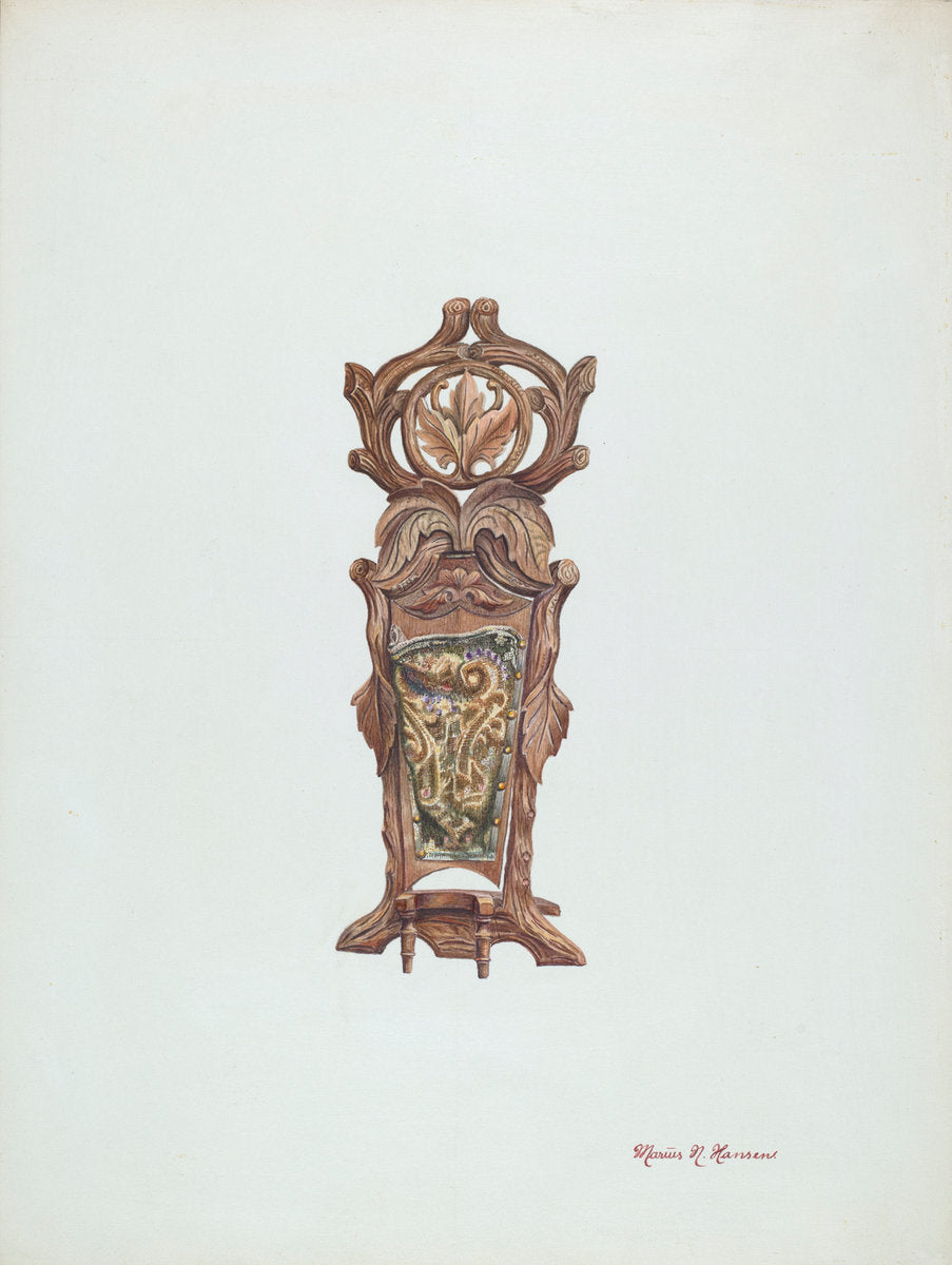 Bootjack & Slipper-Holder by Marius Hansen (American, active c. 1935), 16X12"(A3)Poster Print