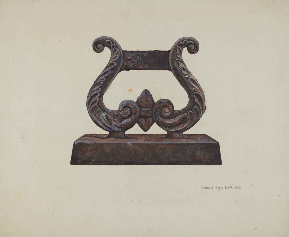 Foot Scraper by John Price (American, active c. 1935), 16X12"(A3)Poster Print
