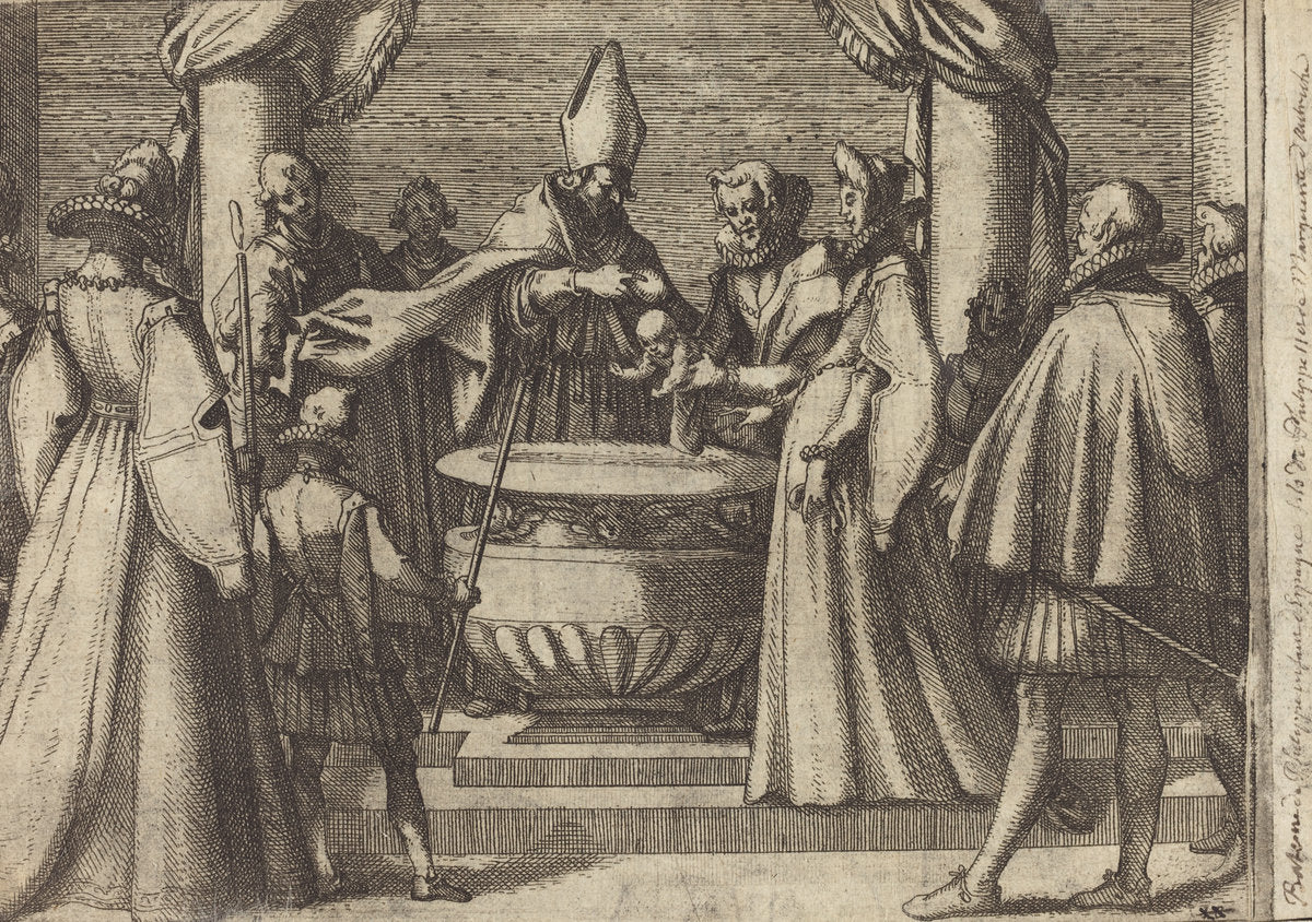 Baptism of the Prince of Spain [verso] by Jacques Callot (French, 1592 - 1635), 16X12"(A3)Poster Print