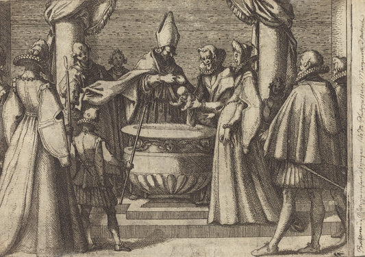 Baptism of the Prince of Spain [verso] by Jacques Callot (French, 1592 - 1635), 16X12"(A3)Poster Print