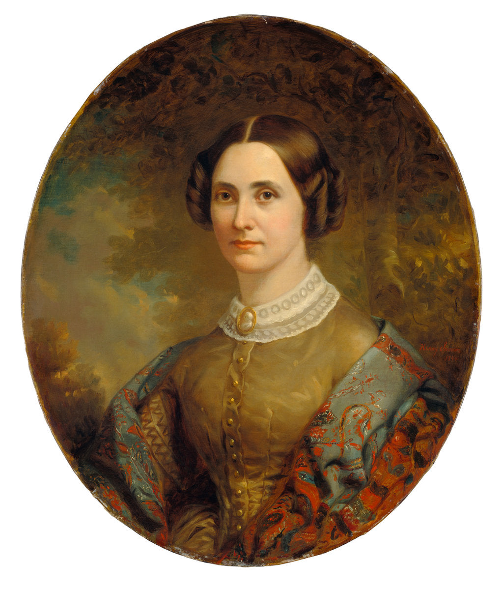 c. 1855/1860 by American 19th Century (Portrait of a Lady), 16X12"(A3)Poster Print