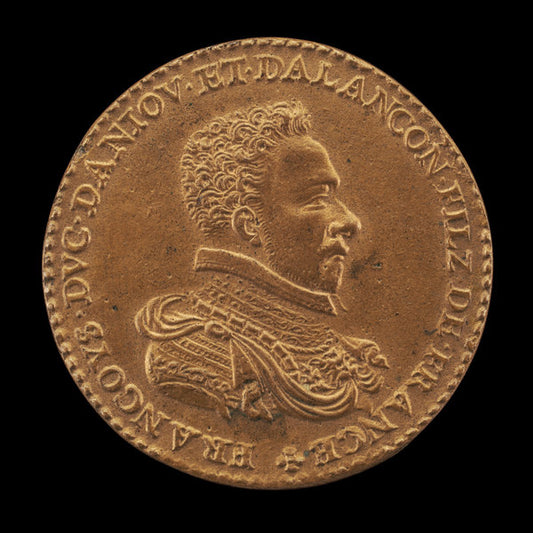 17th century by French 17th Century (Hercule-François, 1544-1584, Duc d'Alençon and d'Anjou [obverse]), 16X12"(A3)Poster Print