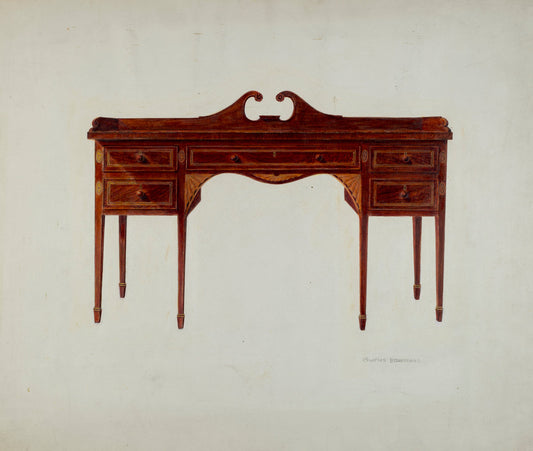 Sideboard (Hepplewhite) by Charles Bowman (American, active c. 1935), 16X12"(A3)Poster Print