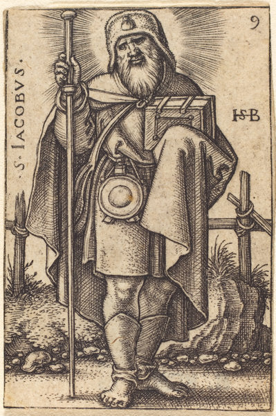 Jacobus the Elder by Sebald Beham (German, 1500 - 1550), 16X12"(A3)Poster Print