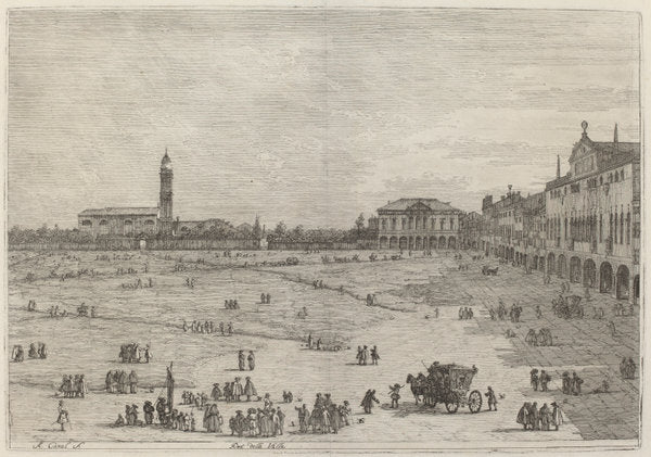 Pra della Valle by Canaletto (Italian, 1697 - 1768), 16X12"(A3)Poster Print