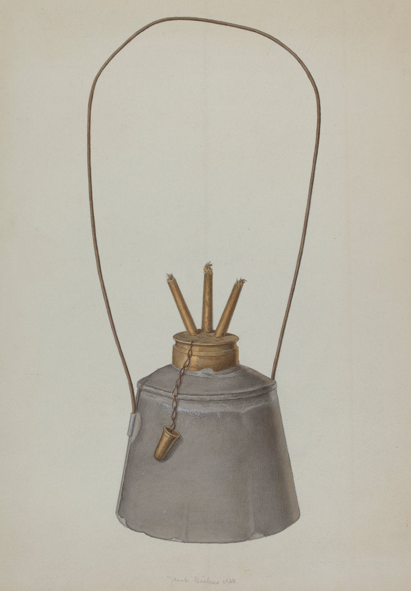 Camphene Lamp by Jacob Gielens (American, active c. 1935), 16X12"(A3)Poster Print