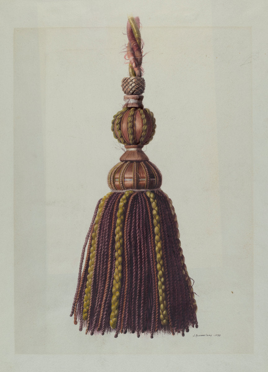 Curtain Tassel by J. Howard Iams (American, active c. 1935), 16X12"(A3)Poster Print