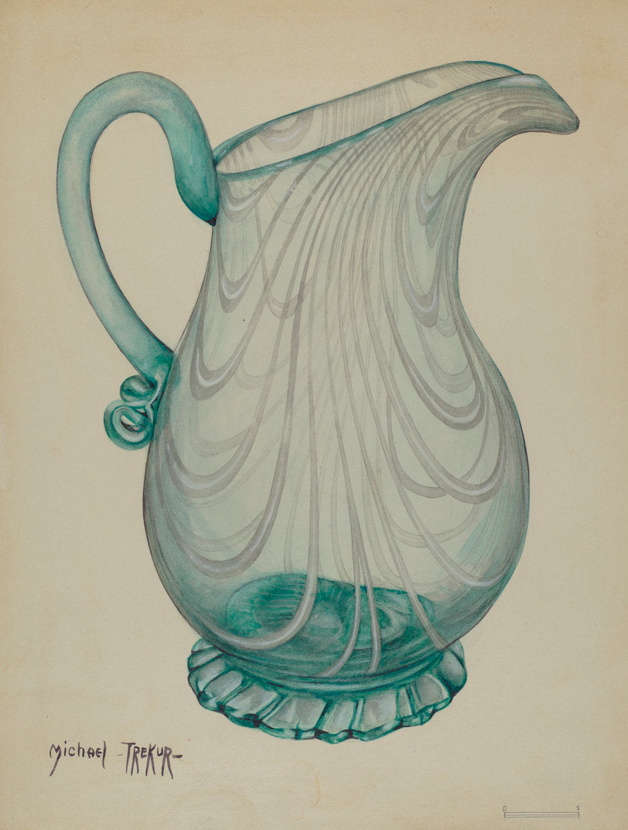 Pitcher by Michael Trekur (American, active c. 1935), 16X12"(A3)Poster Print