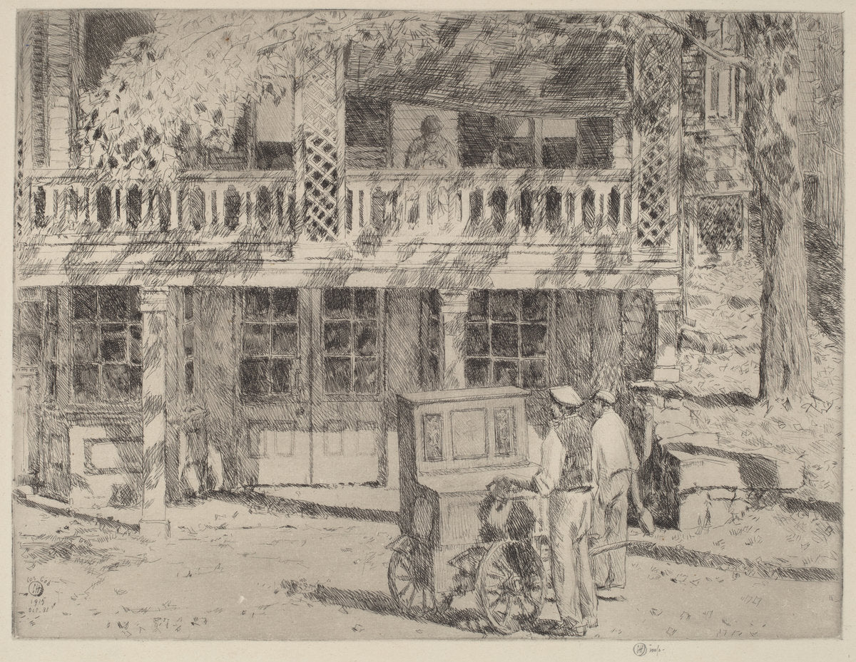 Toby's, Cos Cob by Childe Hassam (American, 1859 - 1935), 16X12"(A3)Poster Print
