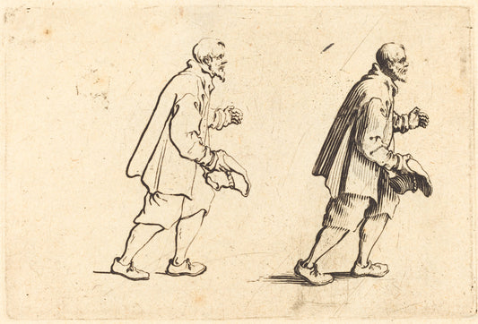 Peasant with Hat in Hand by Jacques Callot (French, 1592 - 1635), 16X12"(A3)Poster Print