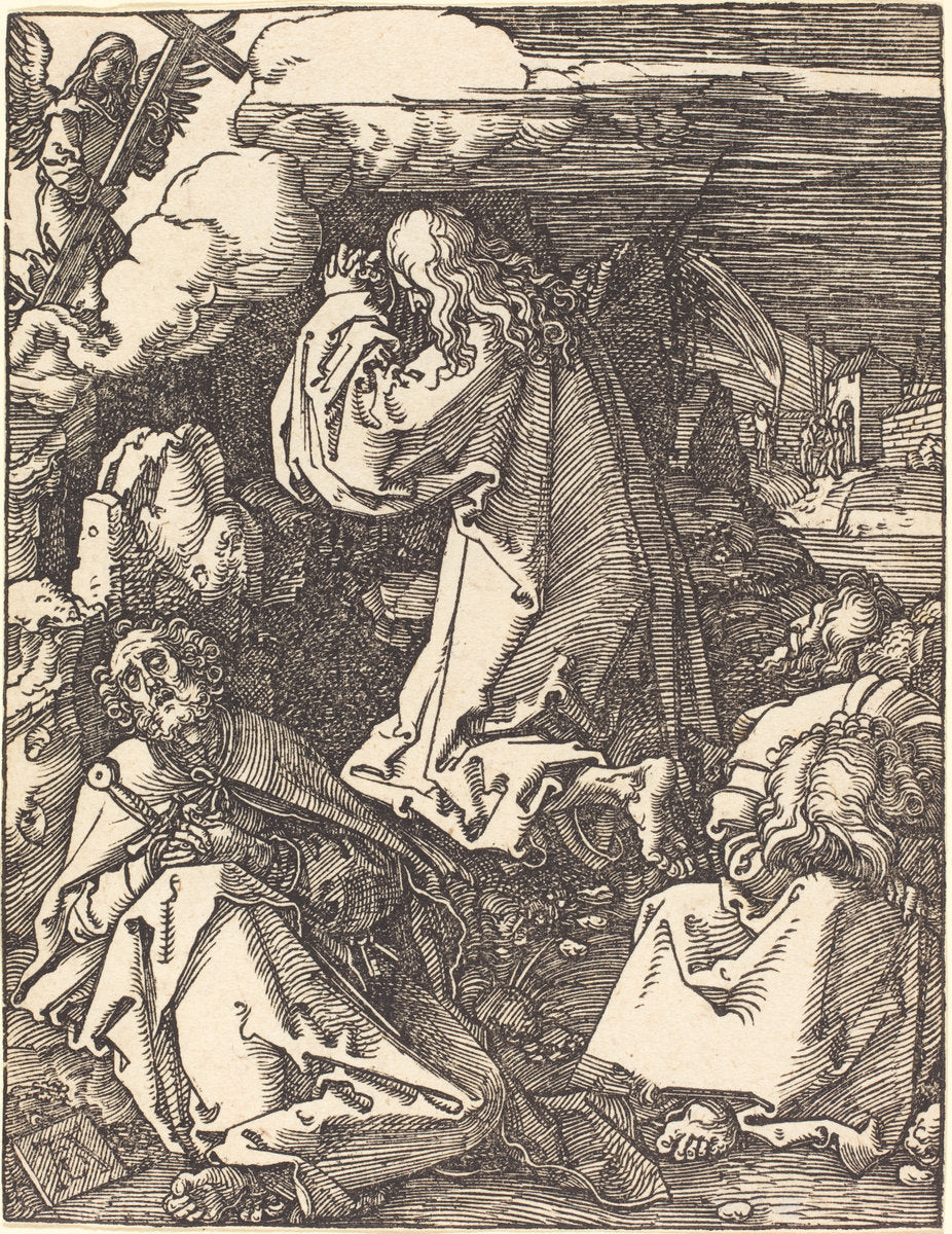 Christ on the Mount of Olives by Albrecht Dürer (German, 1471 - 1528), 16X12"(A3)Poster Print