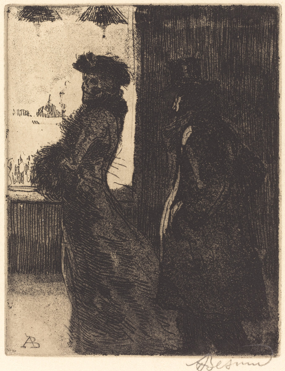 The Unknown Woman (L'inconnue) by Albert Besnard (French, 1849 - 1934), 16X12"(A3)Poster Print