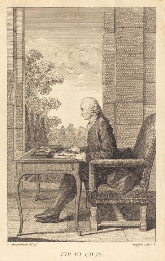 M. Lambert by Jean-Baptiste Delafosse after Carmontelle (French, 1721 - 1775), 16X12"(A3)Poster Print