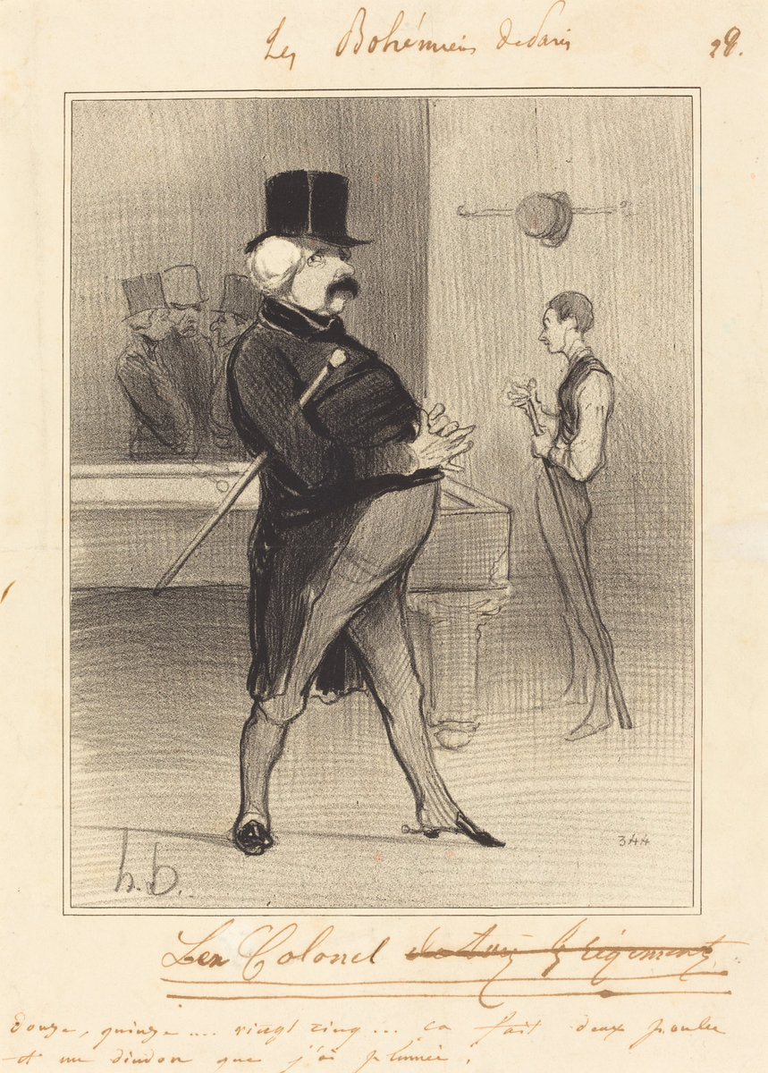 L'Ex-Colonel by Honoré Daumier (French, 1808 - 1879), 16X12"(A3)Poster Print