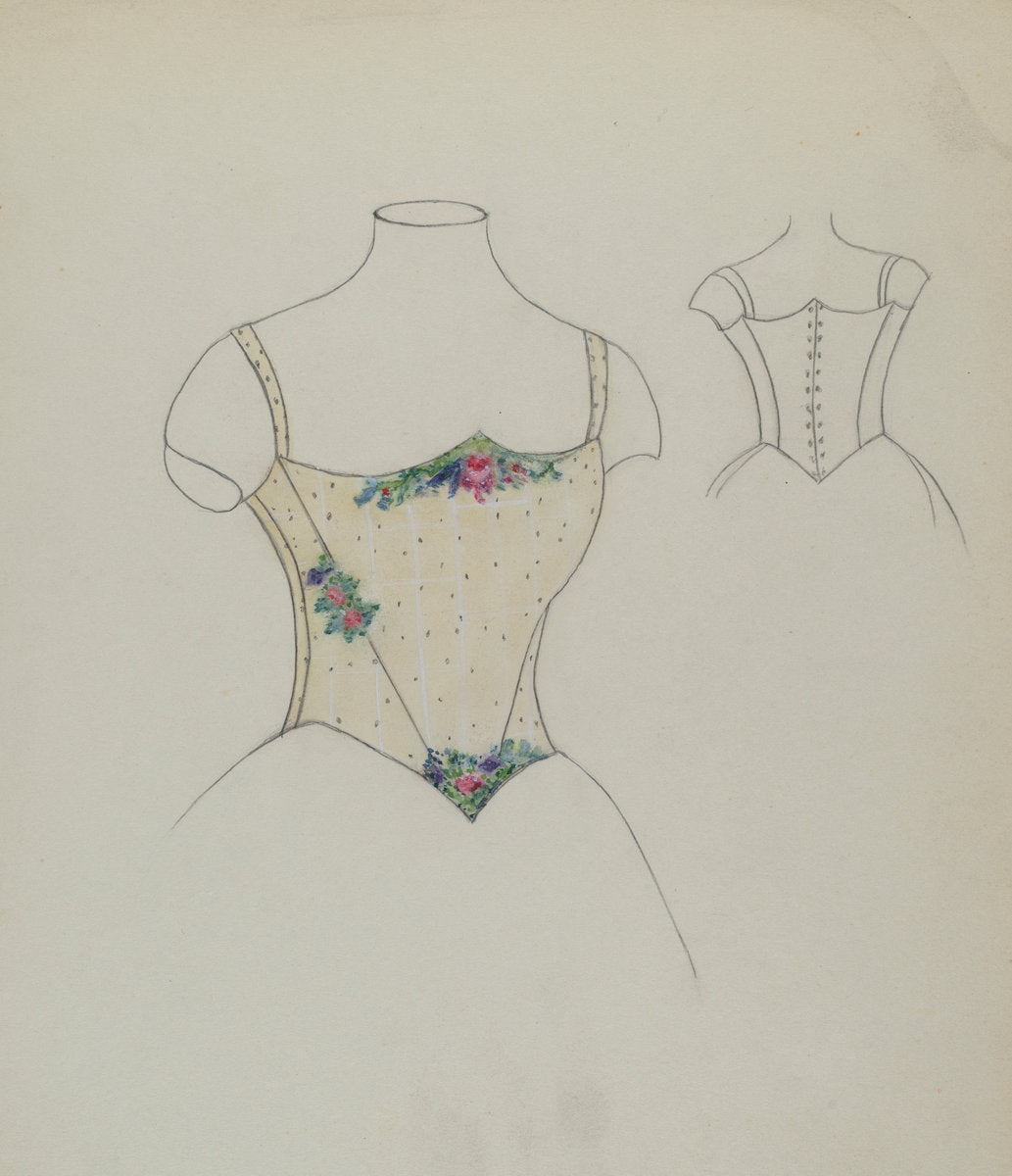 Bodice by Margaret Knapp (American, active c. 1935), 16X12"(A3)Poster Print