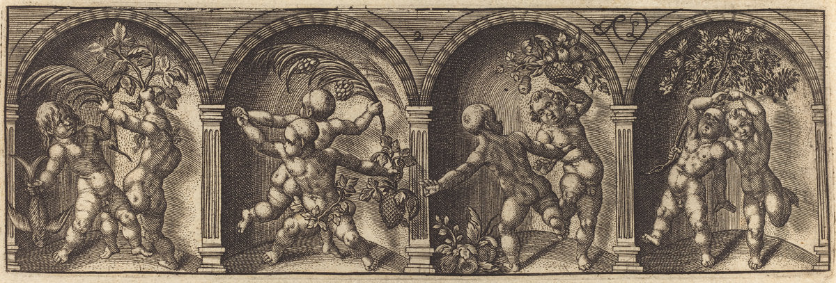 Les divers pourtraicts et figures II by Master AD (French, active c. 1600), 16X12"(A3)Poster Print