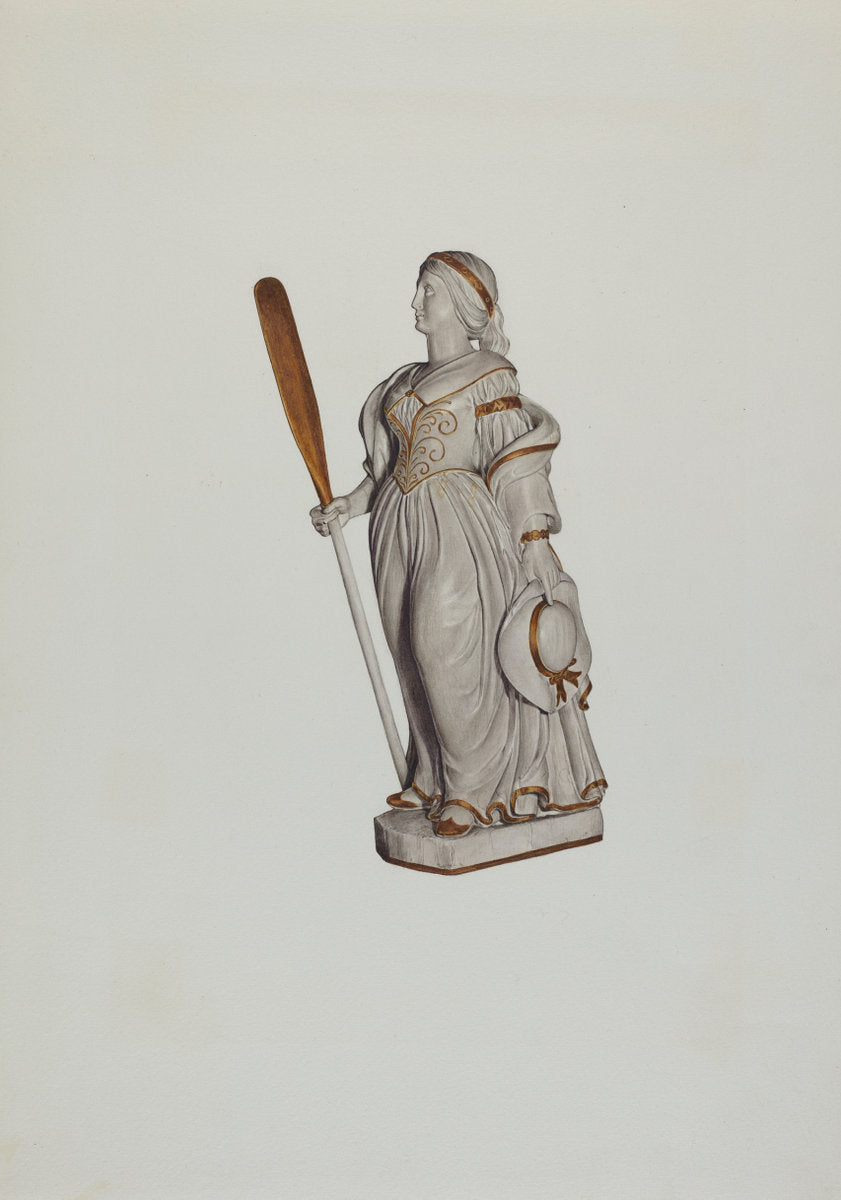 Figurehead by Lucille Lacoursiere (American, active c. 1935), 16X12"(A3)Poster Print