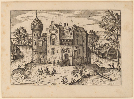 published in or before 1676 by Netherlandish 16th Century (Castle by a River), 16X12"(A3)Poster Print