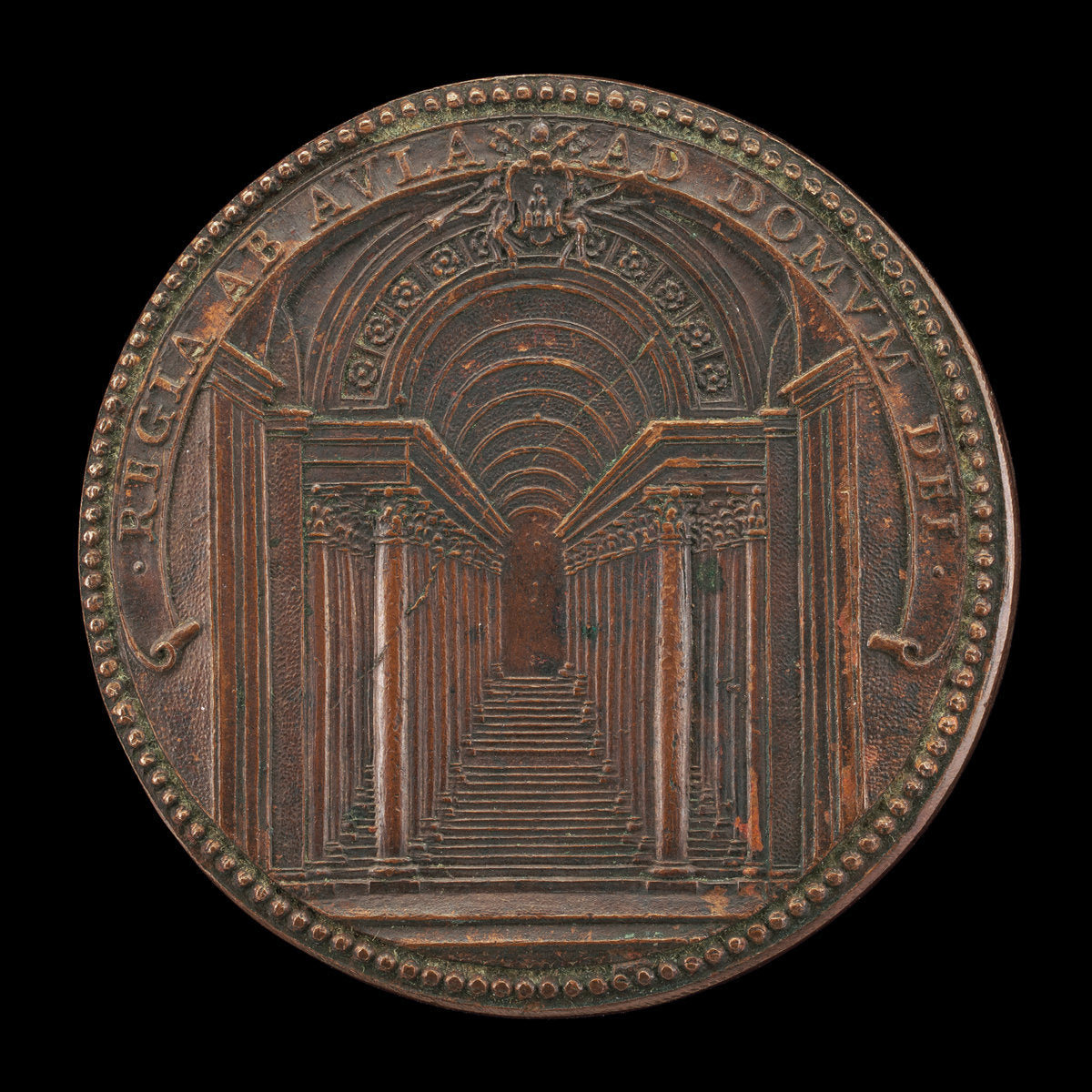 The Scala Regia at the Vatican [reverse] by Gasparo Morone Mola (Milanese (?), active 1627 - 1669), 16X12"(A3)Poster Print